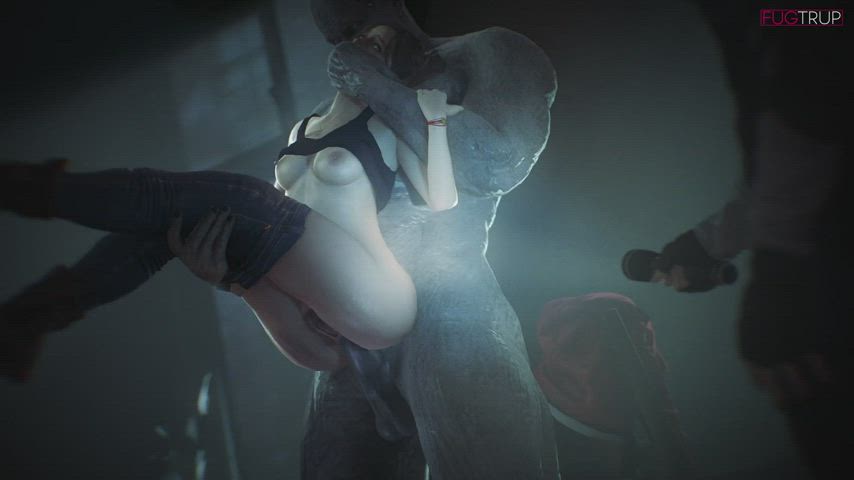 This Is What Happens When Mr X Grab Claire [Resident Evil 2] (Fugtrup)