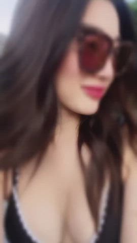 asian bikini celebrity cleavage filipina pale tease clip