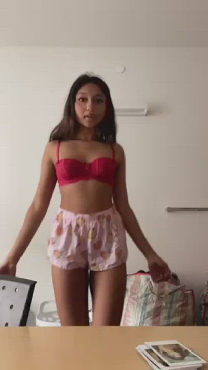 Indian Puffy Shaved Pussy Small Tits Tease Teen clip