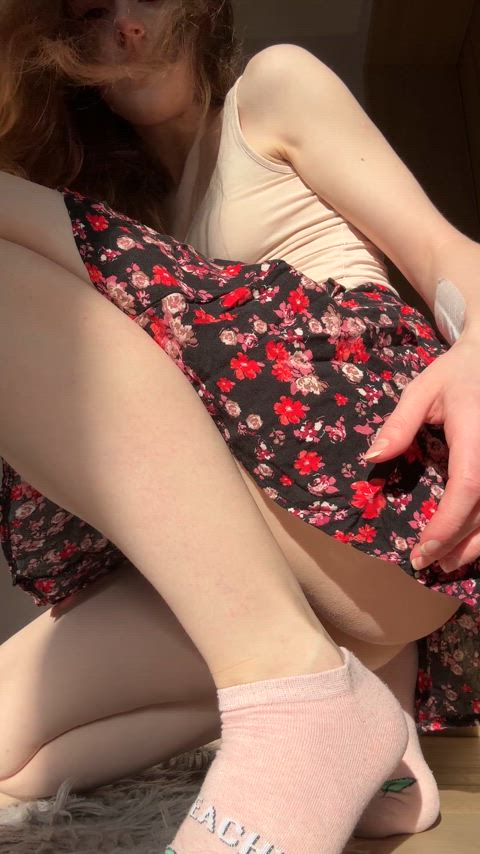 I hope you won't mind the fact that I never wear panties under my skirt.... 🥰