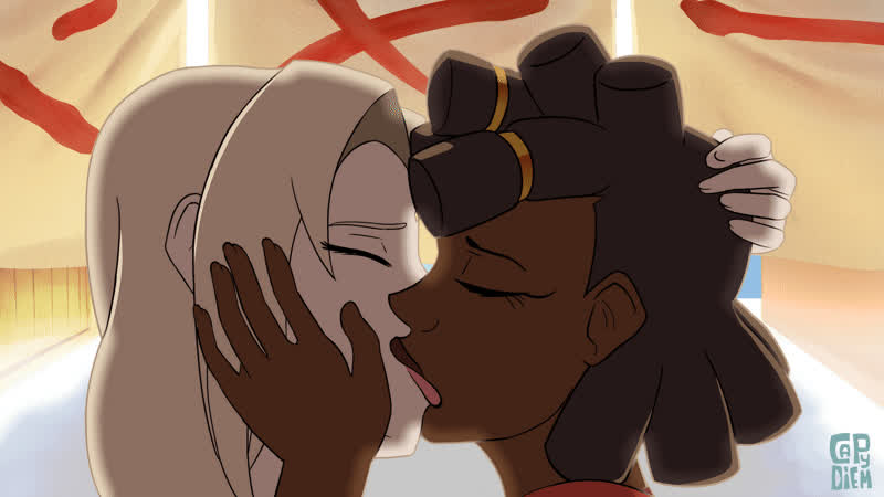 Animation Girls Kissing Rule34 clip