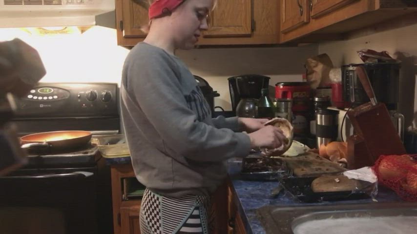 big ass doggystyle kitchen quickie standing doggy clip