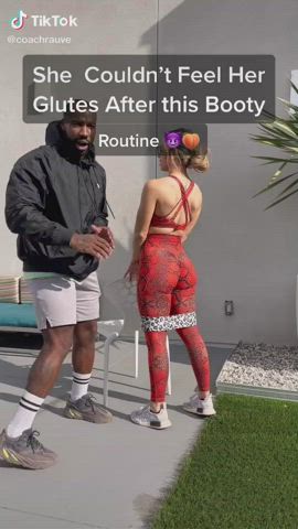 Fitness Interracial Pawg SFW TikTok Workout clip