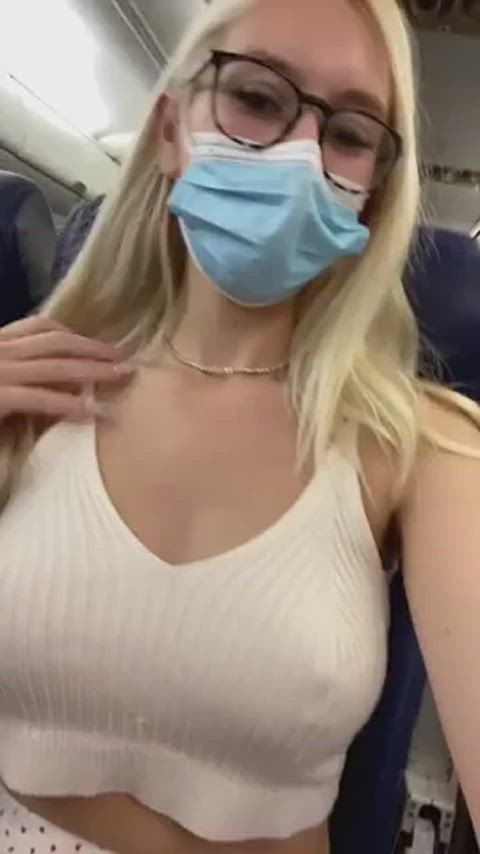 airplane flashing public clip