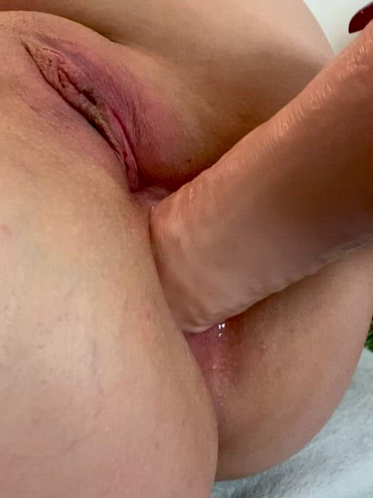 (F) It slides in and out of my ass so easy