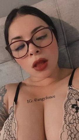 Ahegao Boobs Glasses Tits Tongue Fetish clip