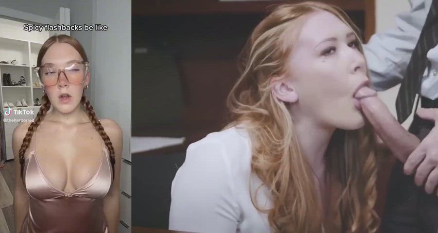 cum in mouth drool redhead spit split screen porn throatpie tiktok clip