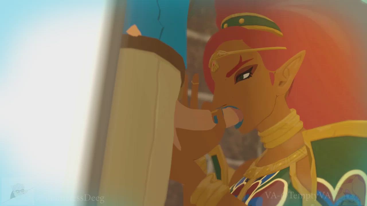 Urbosa giving Link a Blowjob, (ShamlessDeeg), [Legend of Zelda]