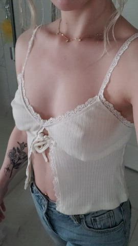 My boobs and nipples are small but I think they're cute