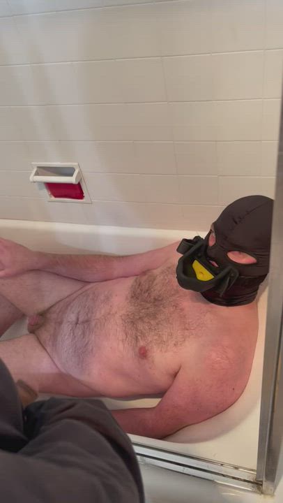 Testing the new urinal gag out