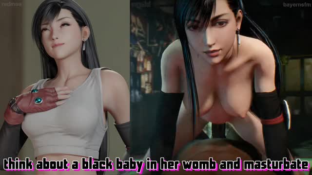 a black baby in her womb (tifa)