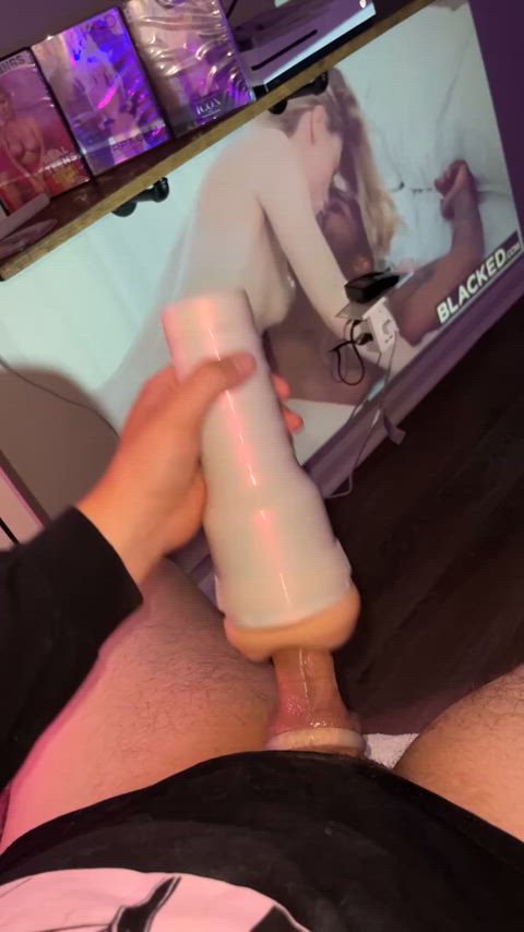 cock milking cum cumshot fleshlight gooning jerk off male masturbation thick cock