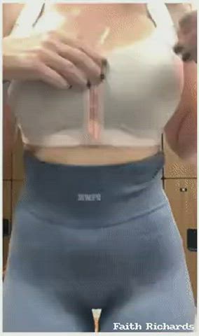 big tits gym leggings strip tease clip