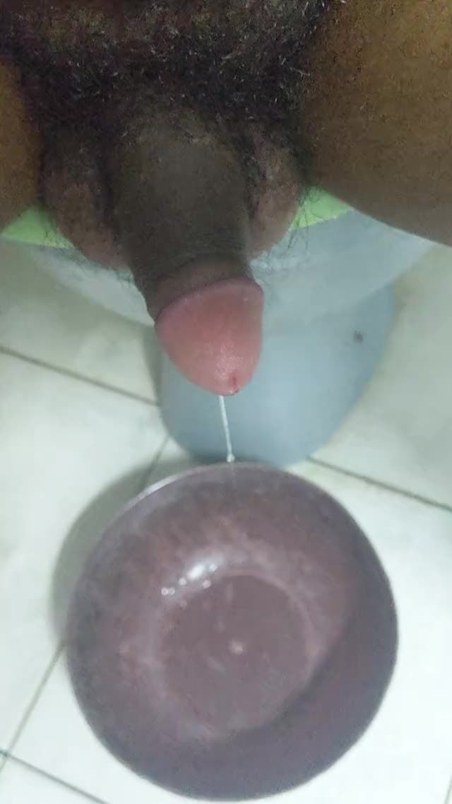 Squirting precum and piss