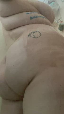 ass booty chubby nsfw shower tattoo thick clip