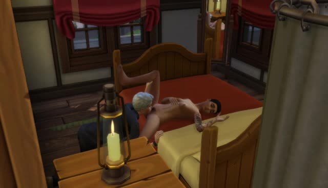 Butch lesbian gets her pussy eaten and cums Sims 4