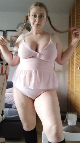 chubby cute pigtails curvy clip