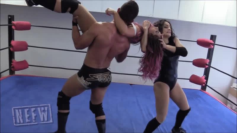 brunette mexican wrestling clip