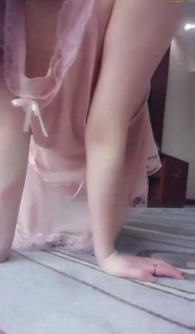 Chinese girl showing her perfect body again with sexy dress