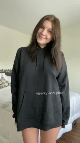 Do you like what’s under my sweatshirt? :)