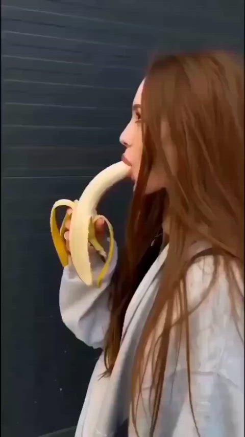 cute deepthroat redhead long hair sfw clip