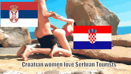 Beach Croatian European Humiliation Serbian clip