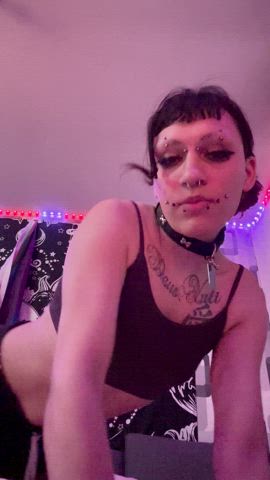 alt emo goth mtf strip stripping striptease clip