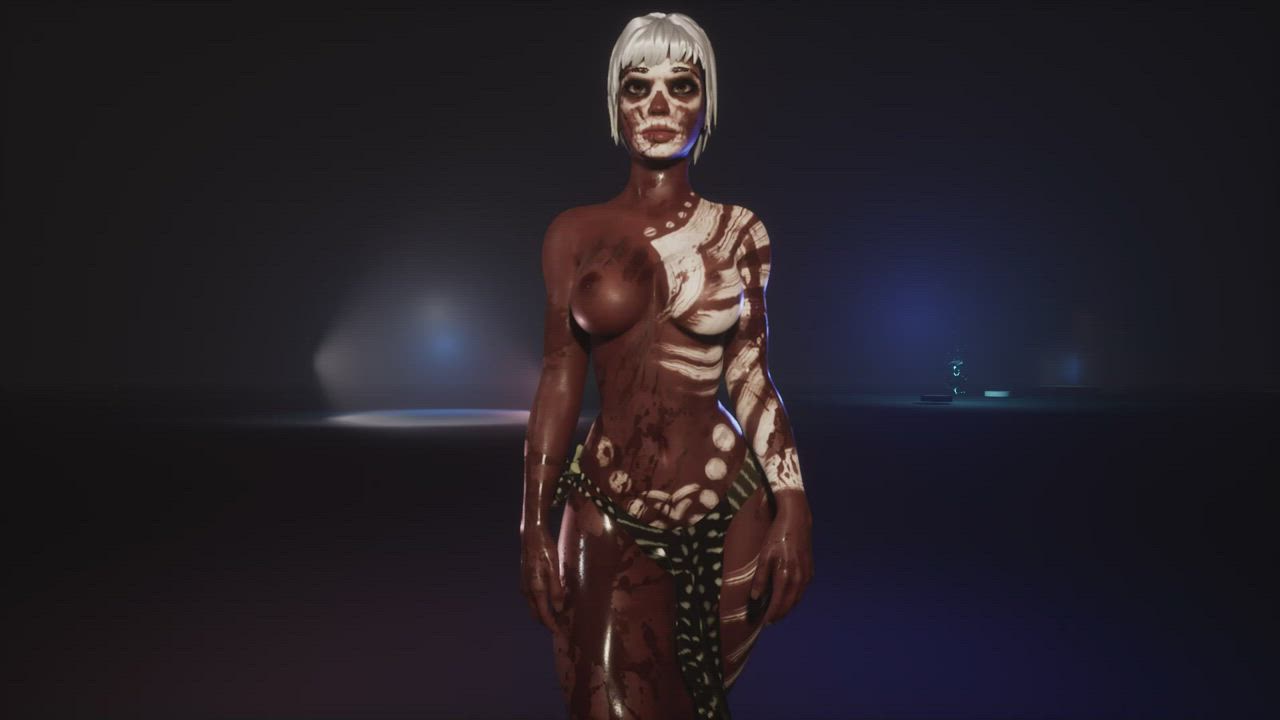 3D Animation Boobs Ebony clip