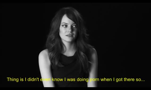 Emma Stone gets Interviewed about getting into porn [OC]
