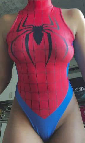 Spiderwoman showing off