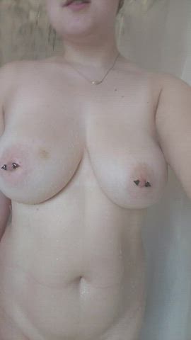 boobs bouncing tits busty shower clip