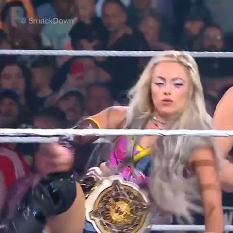 blonde cute pawg pretty smile thick wrestling clip