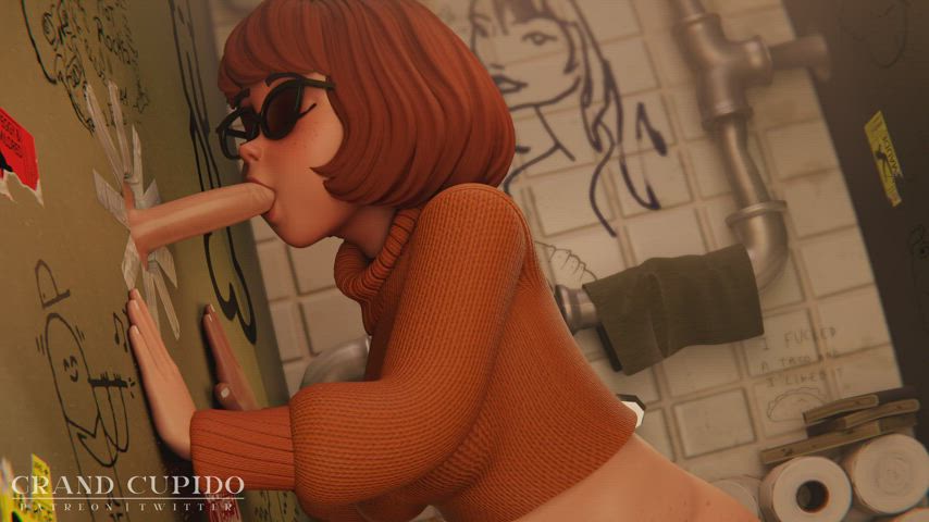 Velma at the gloryhole (grand cupido)