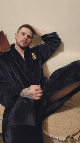 Amateur Big Dick Dominant Homemade Male Dom Robe Solo clip