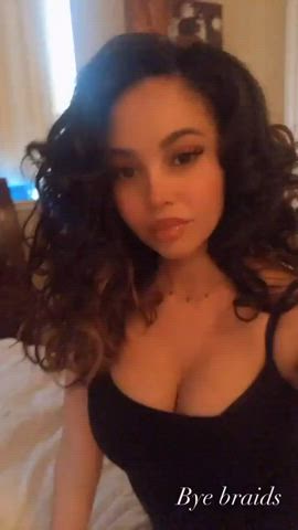 cleavage curly hair lightskinned clip