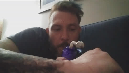 Male Dom Mask Smoking clip