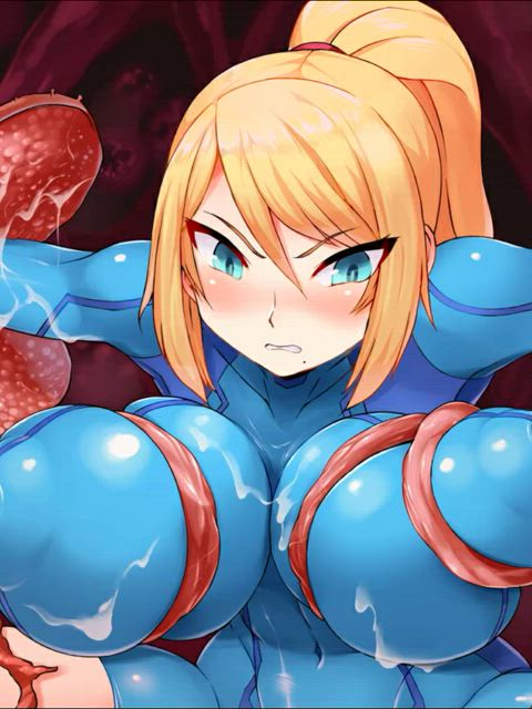 ahegao animation anime bodysuit forced grabbing hentai rule34 tentacles torture clip