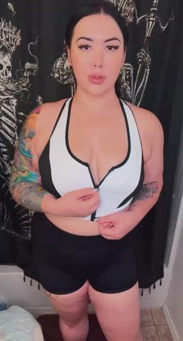 alt big tits brunette curvy onlyfans tattoo tease thick thick cock clip