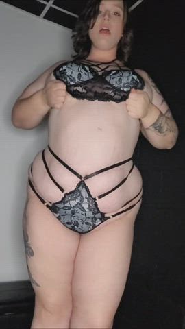 bbw chubby curvy lingerie milf tits clip