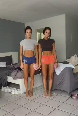 swimsuit tanned tiktok twins clip