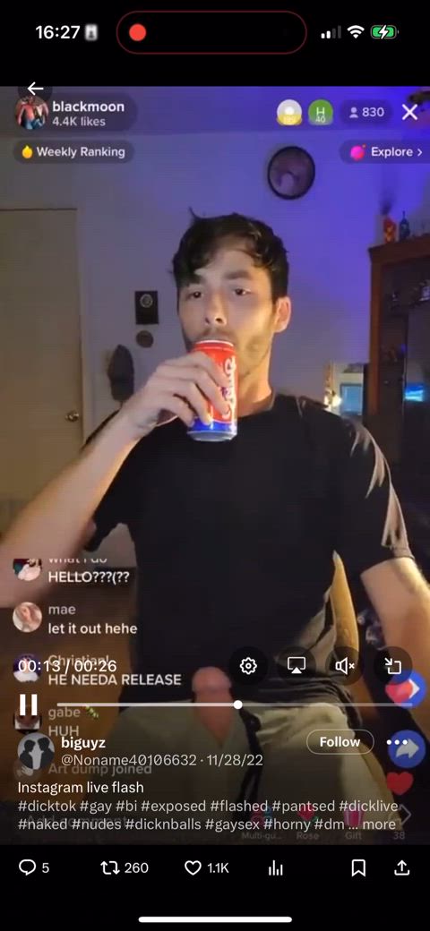 cockflash flashing tiktok clip