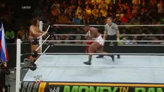 Big E spears Rusev