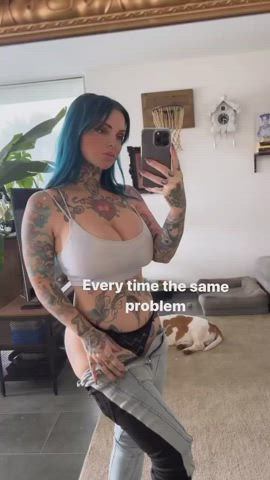 ass booty cleavage goth italian tattoo clip