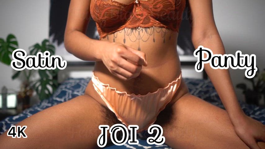 New Clip! Follow my lead as you jerk off to my sexy satin panties and hairy Black