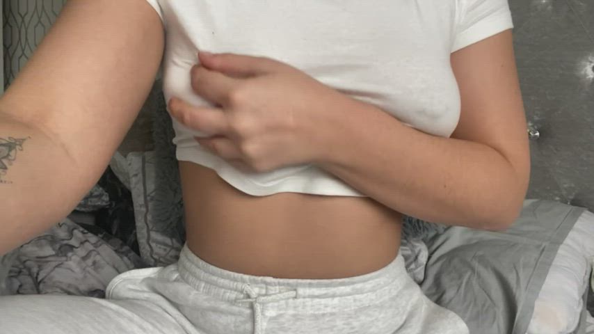 Do you like my white see through top?☺️Bouncing Tits GIF by ellss19