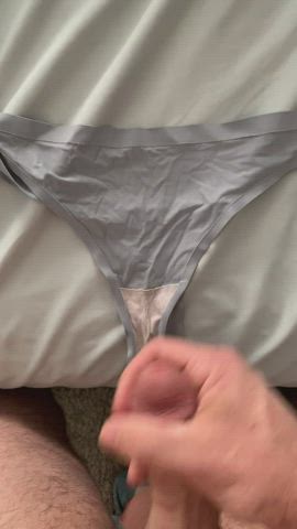 Wife’s still warm and creamy workout panties