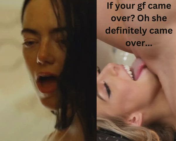 caption celebrity cheating cuckold emma stone lesbian lesbians clip