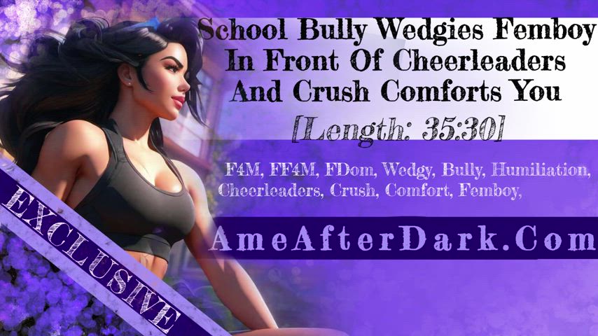 bully cheerleader crush femboy femdom humiliation wedgie clip