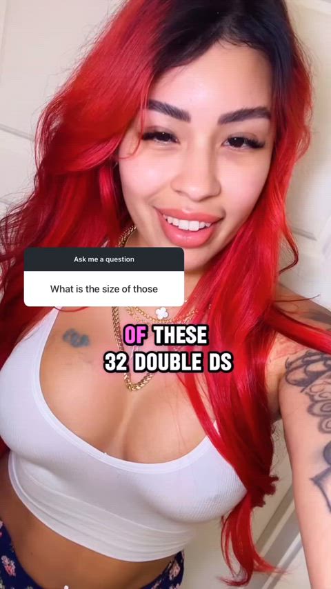 big tits cleavage cute latina redhead tease clip