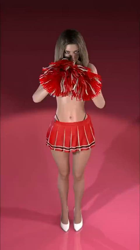 3d animation boobs braless cheerleader rule34 topless clip